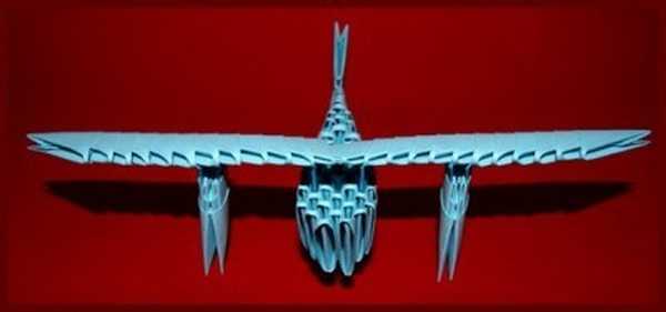 Модульное оригами самолет схема